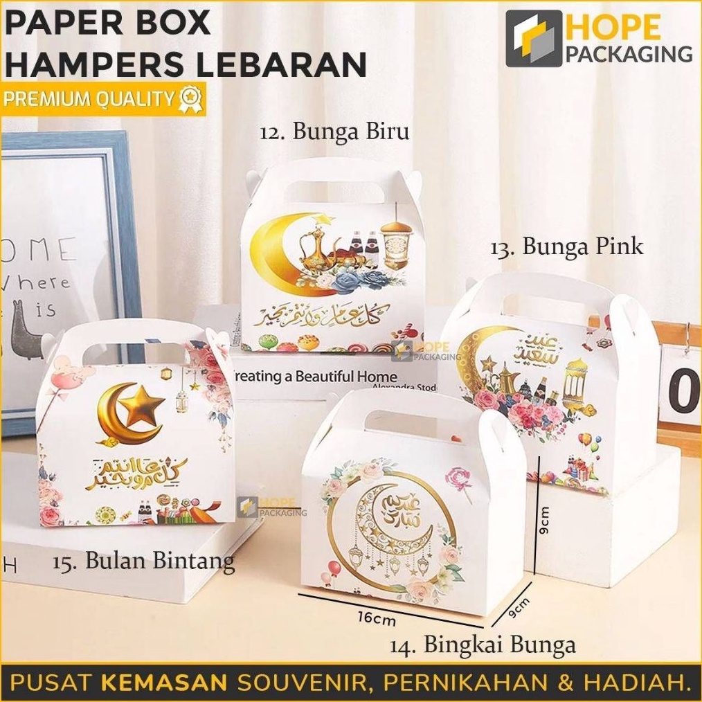 

TERLARISSS Paper Box Packaging Kotak Kue Lebaran Kotak Hampers Lebaran Dus Kue Kering Lebaran Gift Box Eid Mubarak Goodie Bag
