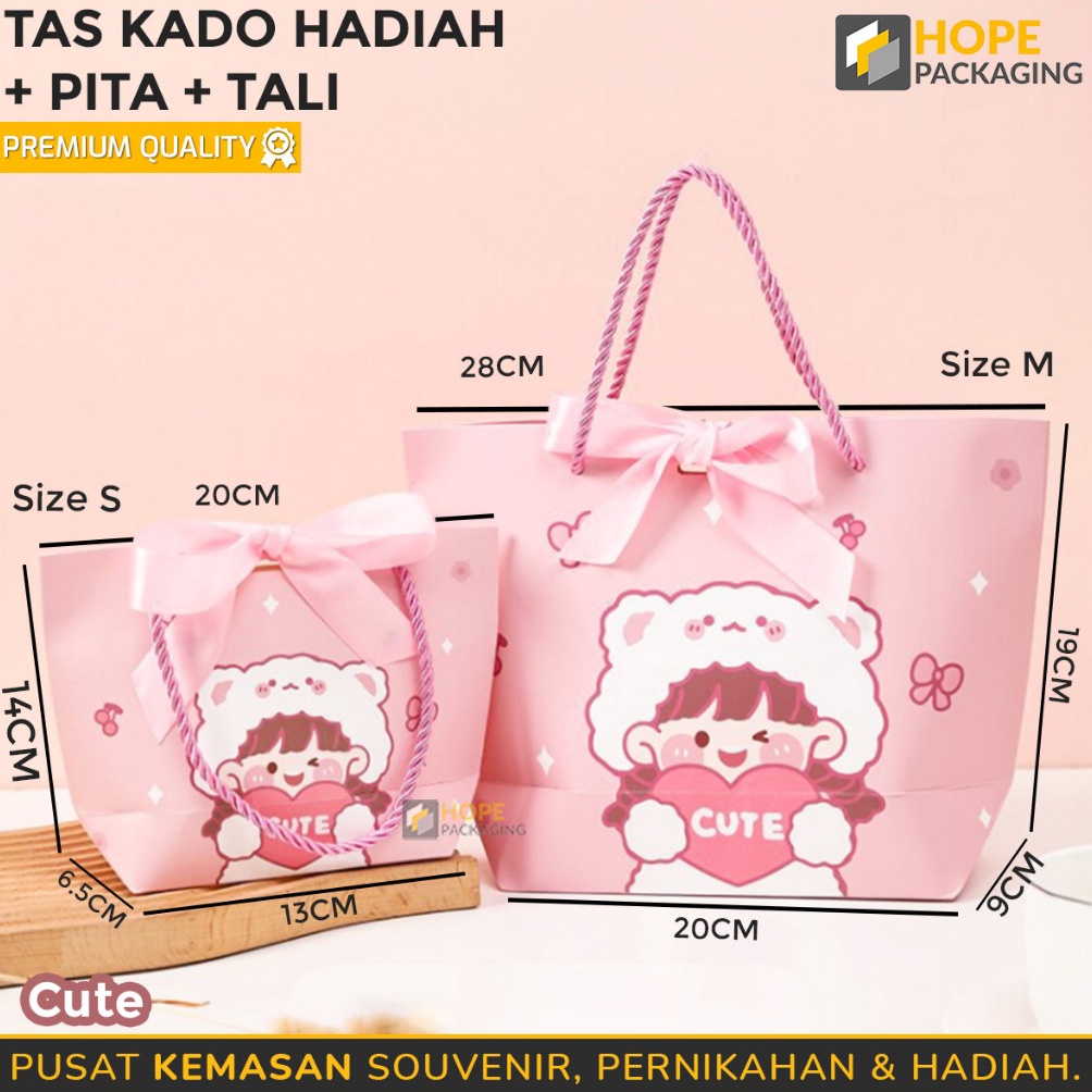 

TERUPDATE Tas Kado Ulang Tahun Pita Size M 28x2x19x9 cm Tas Hadiah Tas Bingkisan Kantong Kertas Kado Paper Bag Tas Pita Motif Goodie Bag Premium