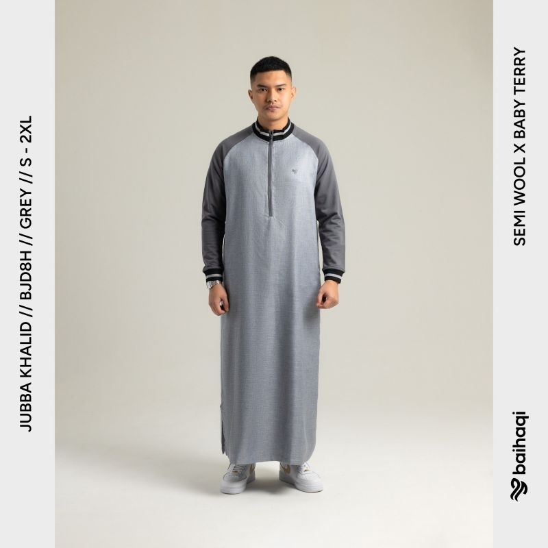 Baju Kokoh Gamis/ Jubah kekinian (Baihaqi) Sletring depan Khalid