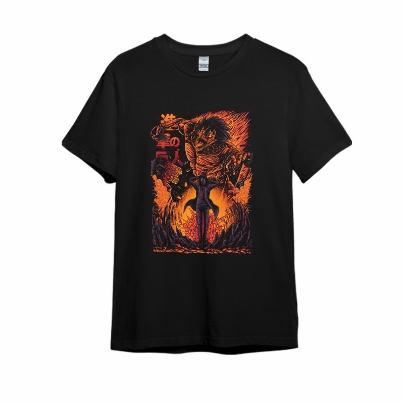 Kaos Anime Attack On Titan Eren Yeager | Tshirt Anime EREN YEAGER | Baju Distro AOT | PREMIUM TSHIRT