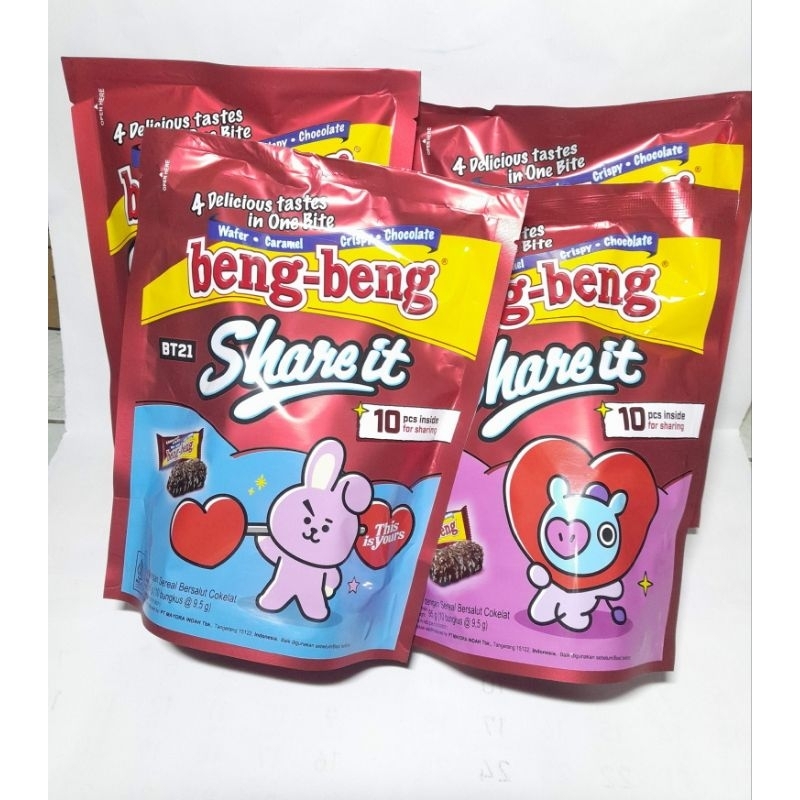 

MAYORA Beng Beng Share it isi 10 snack camilan wafer lapis cokelat