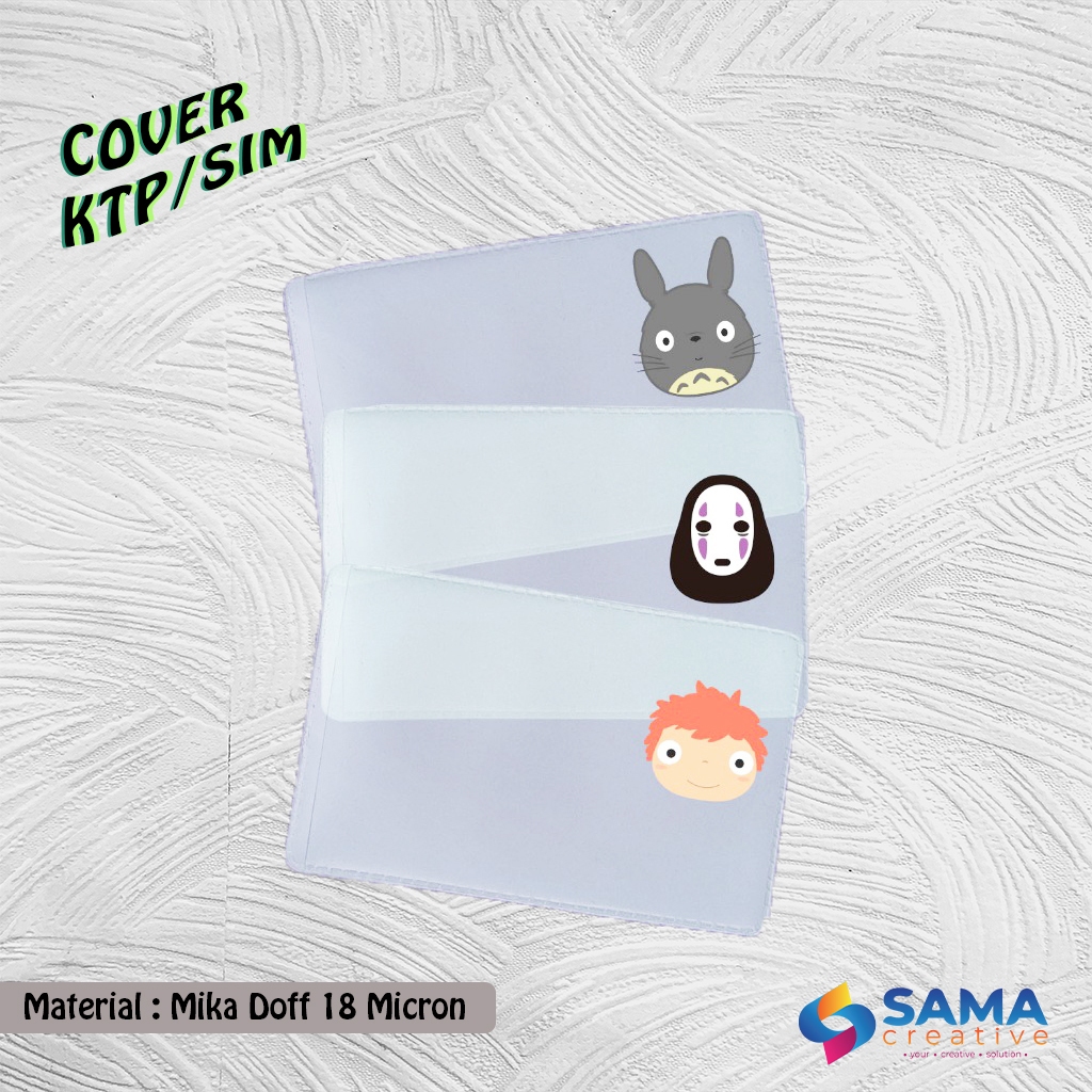 

Studio Ghibli - Cover KTP / SIM Karakter unik- Sarung Plastik Mika Pelindung Kartu Ghibli Karakter