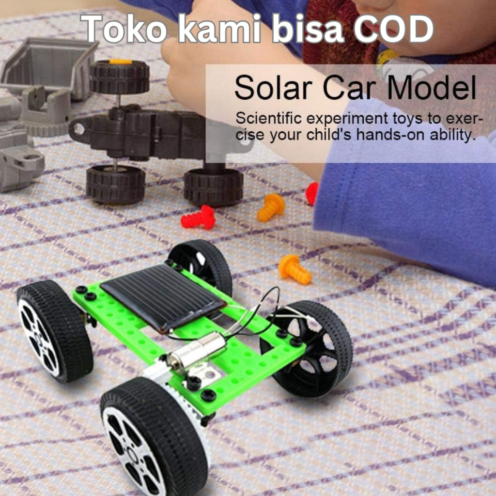 Mainan Tenaga Surya Mini DIY Mobil Puzzle Edukasi Anak Robot IQ