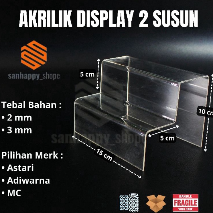 Serbu Voucher  Akrilik Display 2 Susun2 Tingkat Parfum Makeup Skincare  Display Tatakan 2 SusunTingk