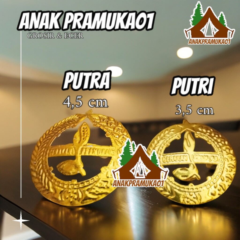 Pin peci pembina pramuka / tanda topi / peci pembina pramuka