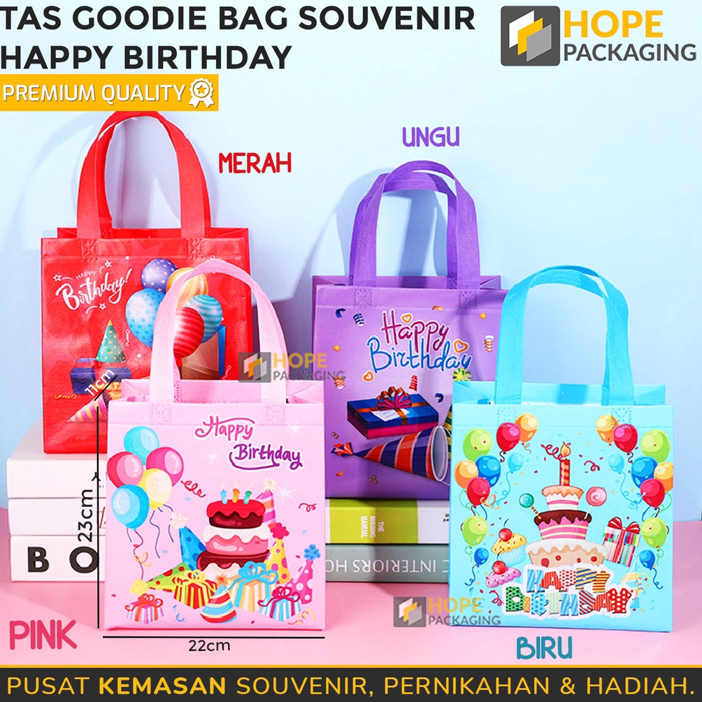 

MURAH MERIAH Tas Goodie Bag Ulang Tahun Anak Tas Souvenir Ulang Tahun Goodie Bag Happy Birthday Goodie Bag Hampers Snack Ultah