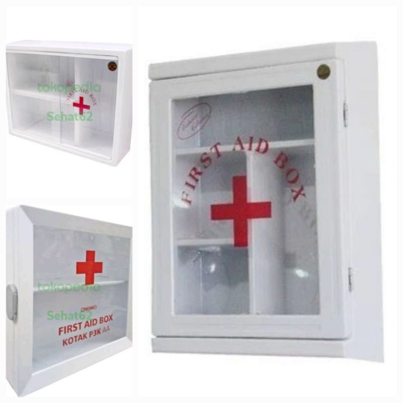 Kotak P3K Dinding / Kotak P3K 2 Ruang 3 Ruang 4 Ruang
