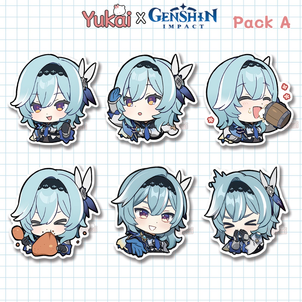 

Stiker Pack Eula Genshin Impact Premium, Sticker Anime Waterproof