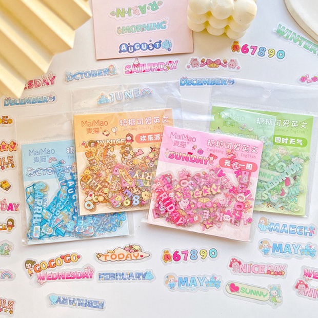 

CUCI GUDANG Month Week Weather Stickers Pack Kumpulan Sticker Month week Weather