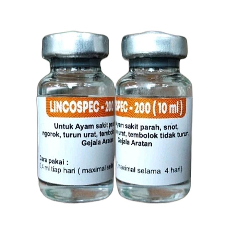LINCOSPEC 200 Obat infeksi pada ayam | Obat aratan isi 10 ml
