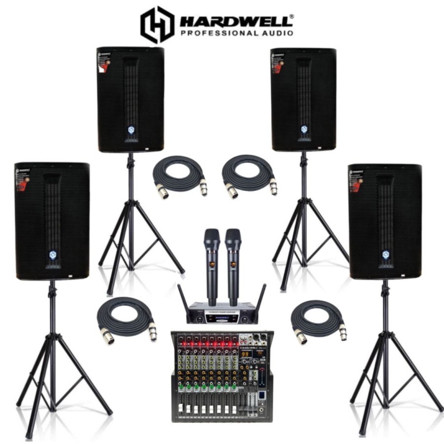 Paket Lengkap Audio PRO Sound System Outdoor 4800 watt HARDWELL ULTRA 15 Inch Original