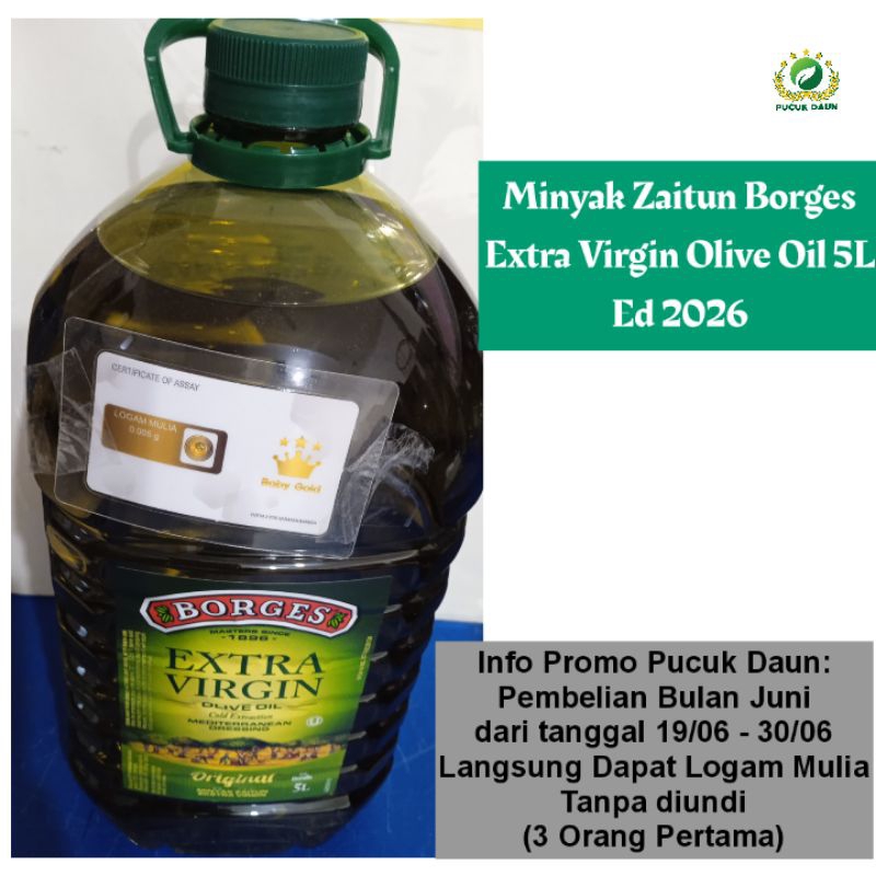 

Borges Extra Virgin Olive Oil/Minyak Zaitun Murni 5L