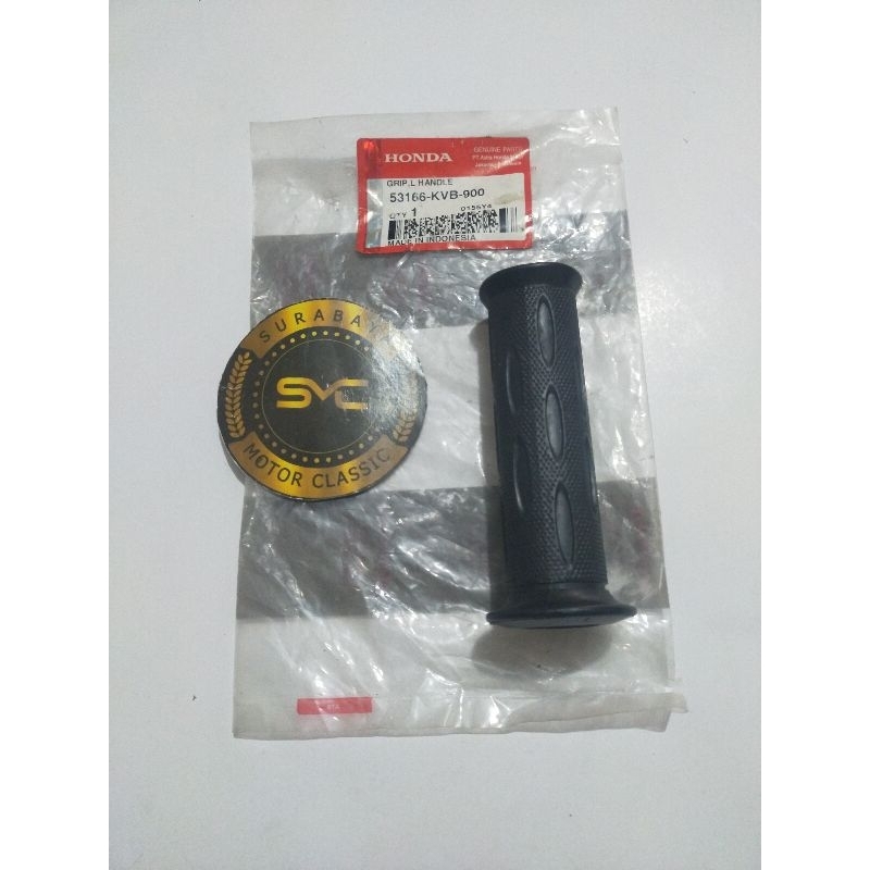 hand grip handfat karet stang setir kiri Honda vario110 karburator  beat karbu spacy ORI AHM 63166-K