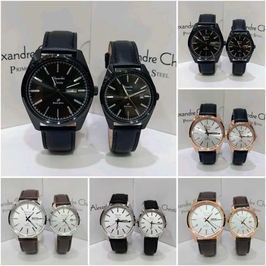 Jam Couple Alexandre Christie AC1025 AC 1025 Original Garansi Resmi Alexander Christie Free Baterai