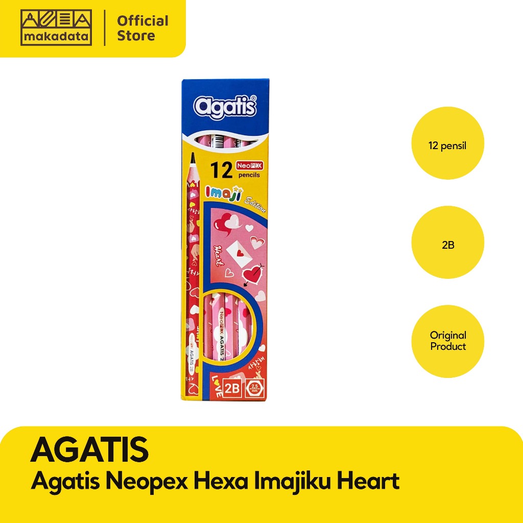 

PENSIL/ PENCIL AGATIS 2B NEOPEX HEXA IMAJIKU HEART MURAH