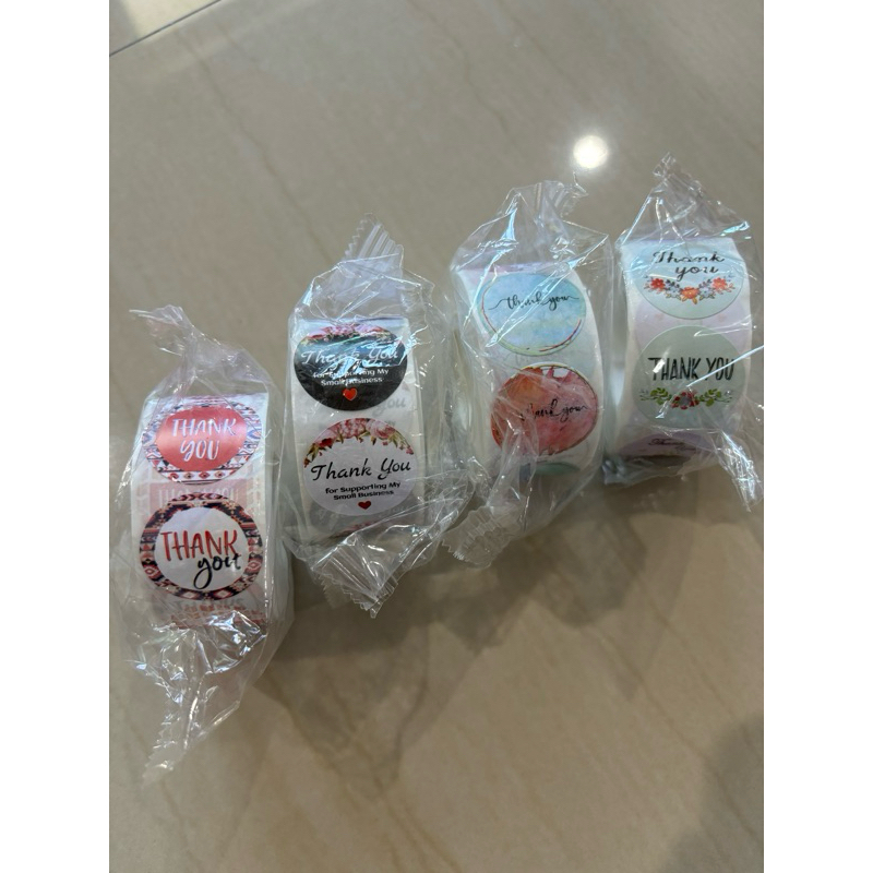 

Sticker Thank You Roll Isi 500 Pcs Stiker Terima Kasih Warna Self Adhesive Seal Label Roll Sticker Thank You 2.5Cm