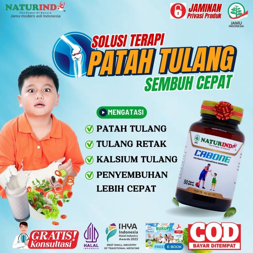 Obat Patah Tulang Retak Penyambung Tulang Nutrisi Kalsium Tulang Herbal