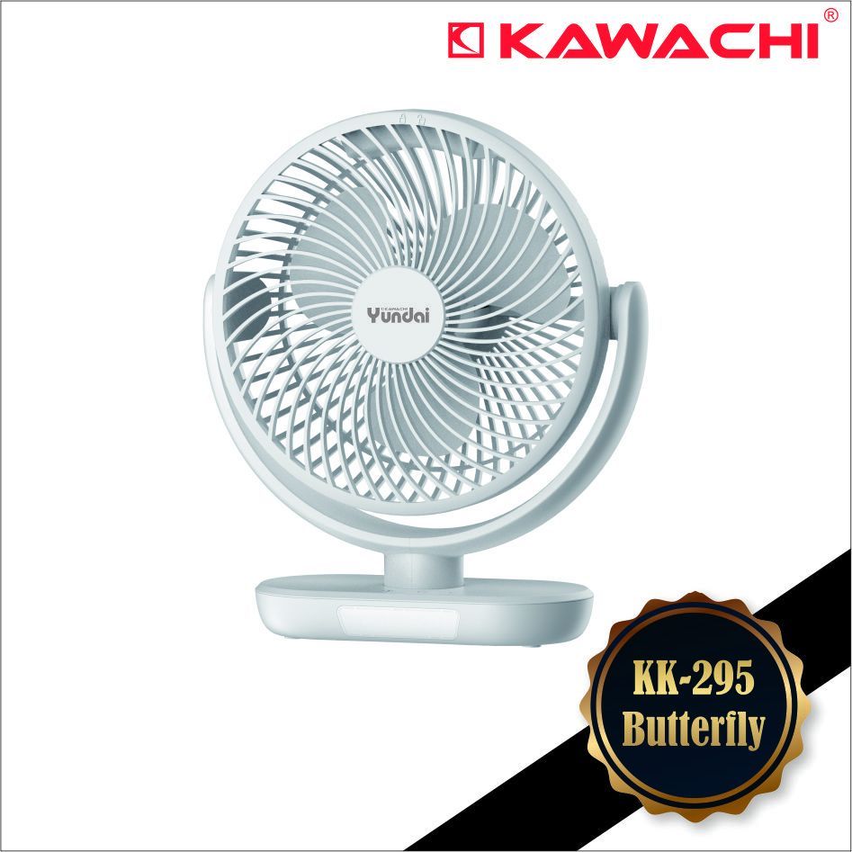 KAWACHI YUNDAI KIPAS ANGIN PORTABEL BUTTERFLY KIPAS ANGIN AC/DC KIPAS MEJA 6 INCH