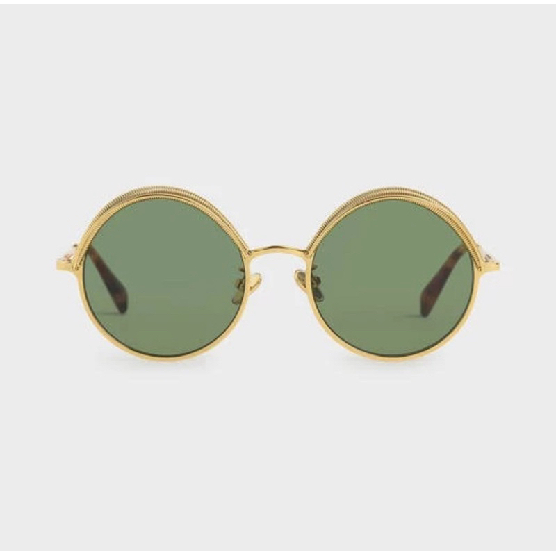 PRELOVED - Charles & Keith Half Rim Round Sunglasses