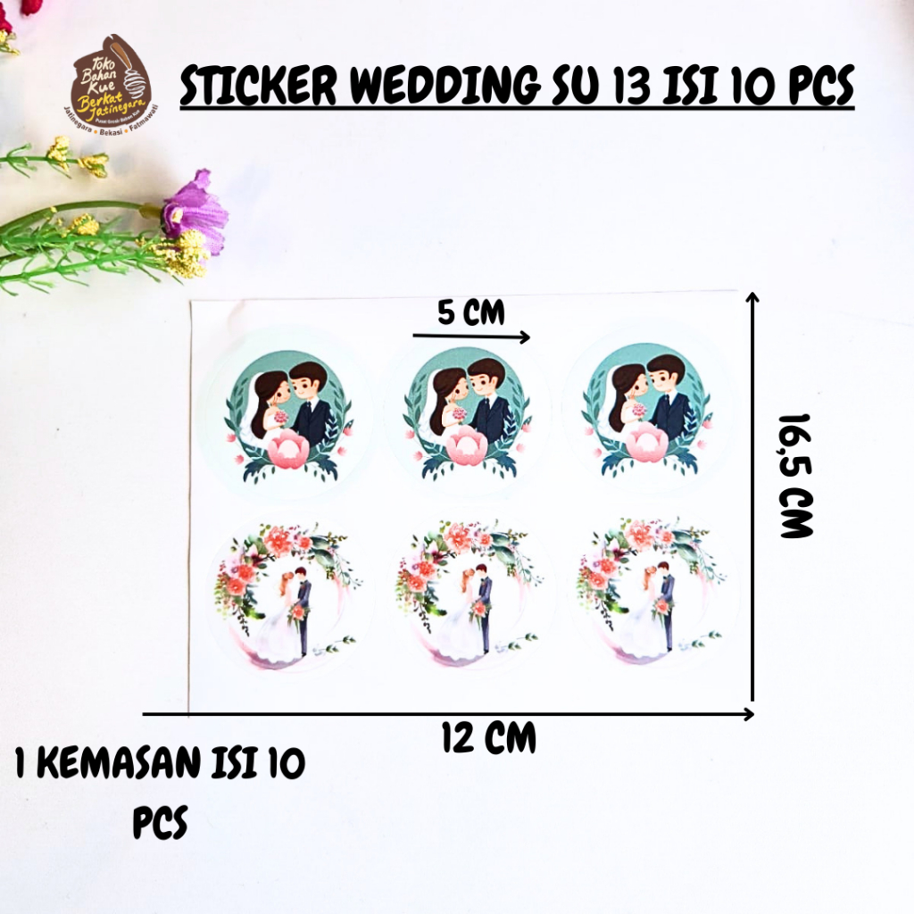 

STICKER WEDDING SU ISI 10 PCS / STICKER MOTIF WEDDING / MAINAN