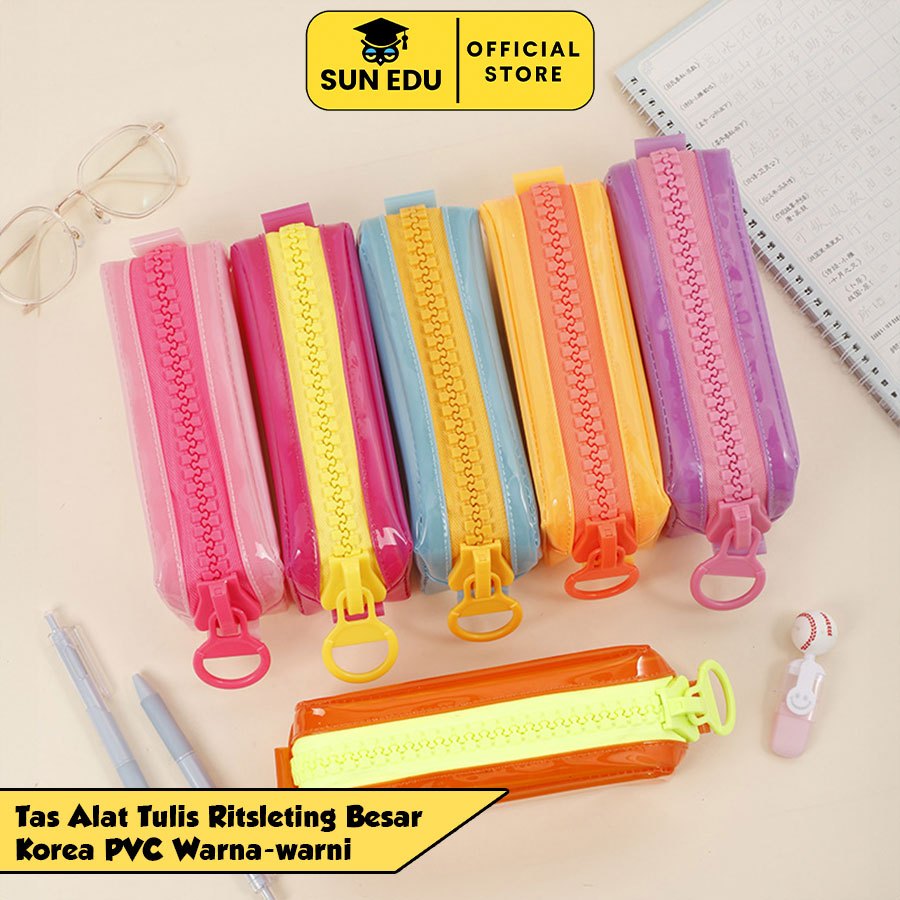

Tas Kotak Pensil Pvc/ Pencil Cases Bag Pouch Stationery Organizer/ Dompet Tempat Alat Tulis Sekolah