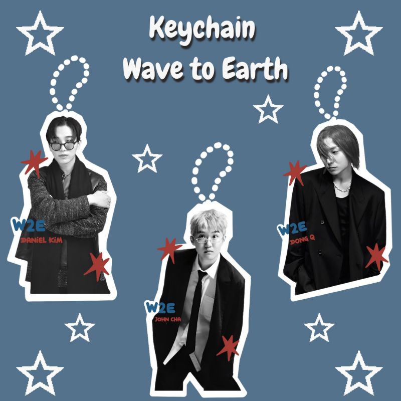 [ready stock] keychain wave to earth | gantungan kunci wave to earth |akrilik keychain | wave to ear