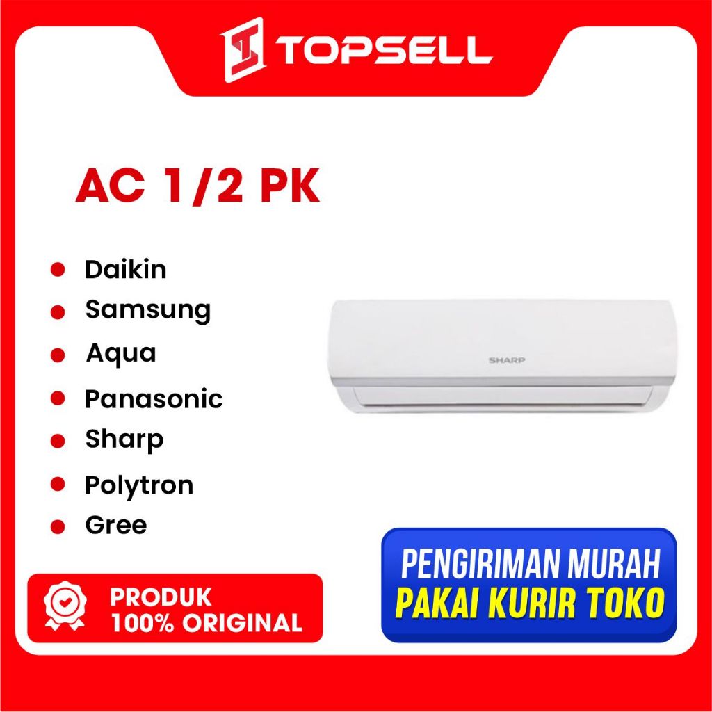 AC 1/2 PK [0,5 PK] Low Watt Indor + Outdor Gratis Ongkir Samsung Aqua