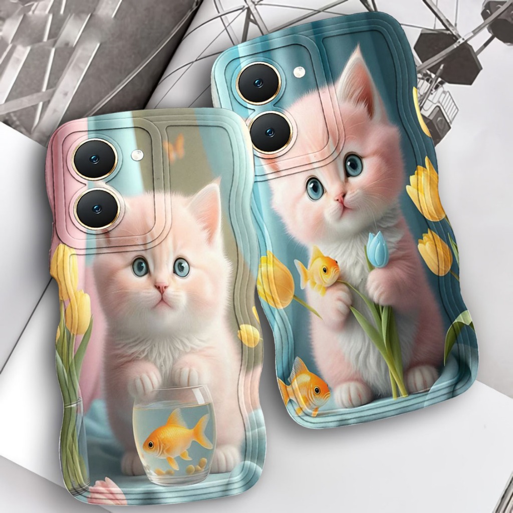 DS - 18 CASE GELOMBANG VIVO Y03 TERBARU 2024 - CASING MOTIF - SOFTCASE GELOMBANG VIVO Y91C Y93 Y17S 