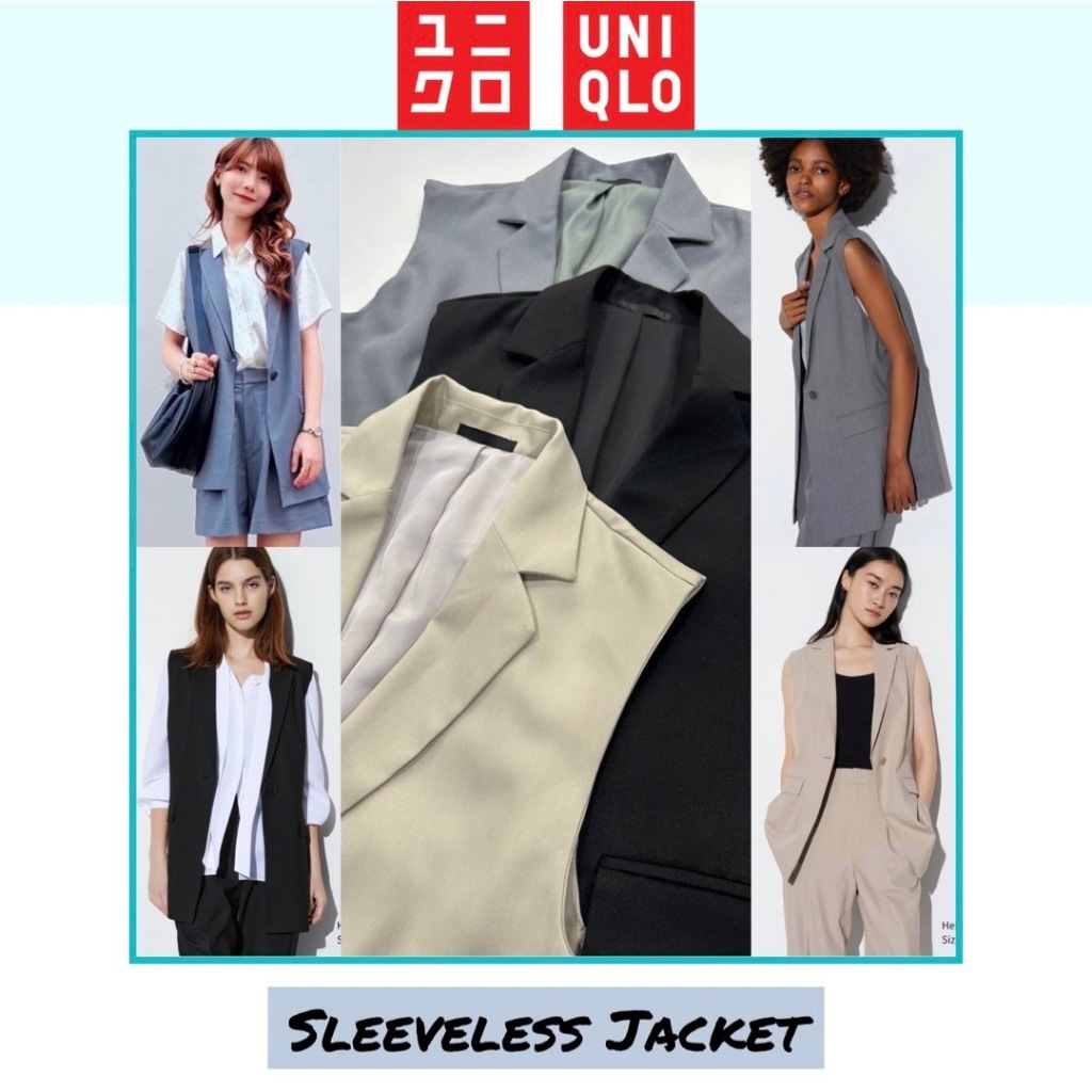 Vest Tailor Suit Sleeveless Jacket by Uniqlo - Rompi Wanita
