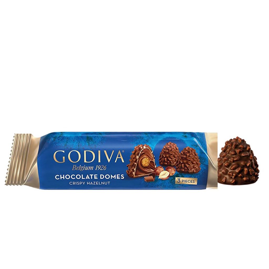 

Godiva Chocolate Domes 3pcs Sachet - Crispy Hazelnut