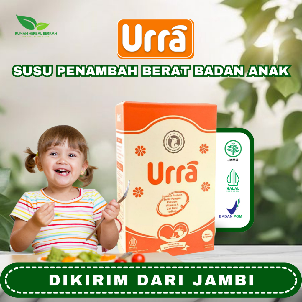 

URRA - Susu Kambing Saneen Eropa 3X Lebih Ampuh Menambah Berat Badan, Tinggi Badan, dan Nafsu Makan Anak, Membantu Pertumbuhan Tulang Anak 200 gram Halal BPOM Jambi