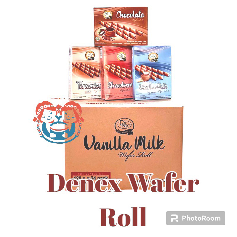 

Denex wafer roll astor 120gram (1Dus isi 24) / u/hampers, hajatan, asul asul, parcel