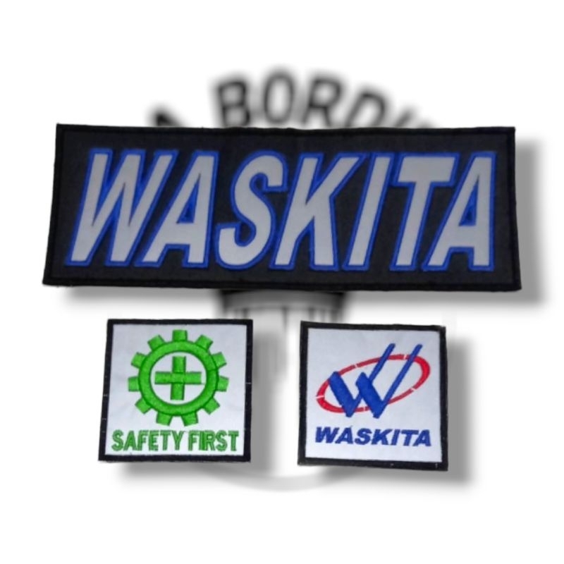 Logo Bordir WASKITA Satu Set Perekat