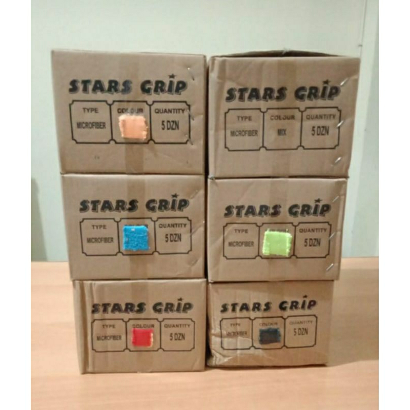 GRIP HANDUK. TOWEL GRIP BADMINTON/ BULUTANGKIS STARS  ORIGINAL 1 DUS = 60PCS. BISA PILIH WARNA