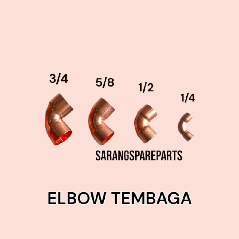ELBOW KNEE TEMBAGA / ELBOW PIPA TEMBAGA AC / SAMBUNGAN PIPA TEMBAGA AC