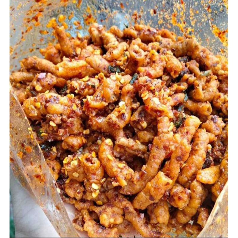 

kripikusus pedas manisdaun jeruk dan usus originalgurih