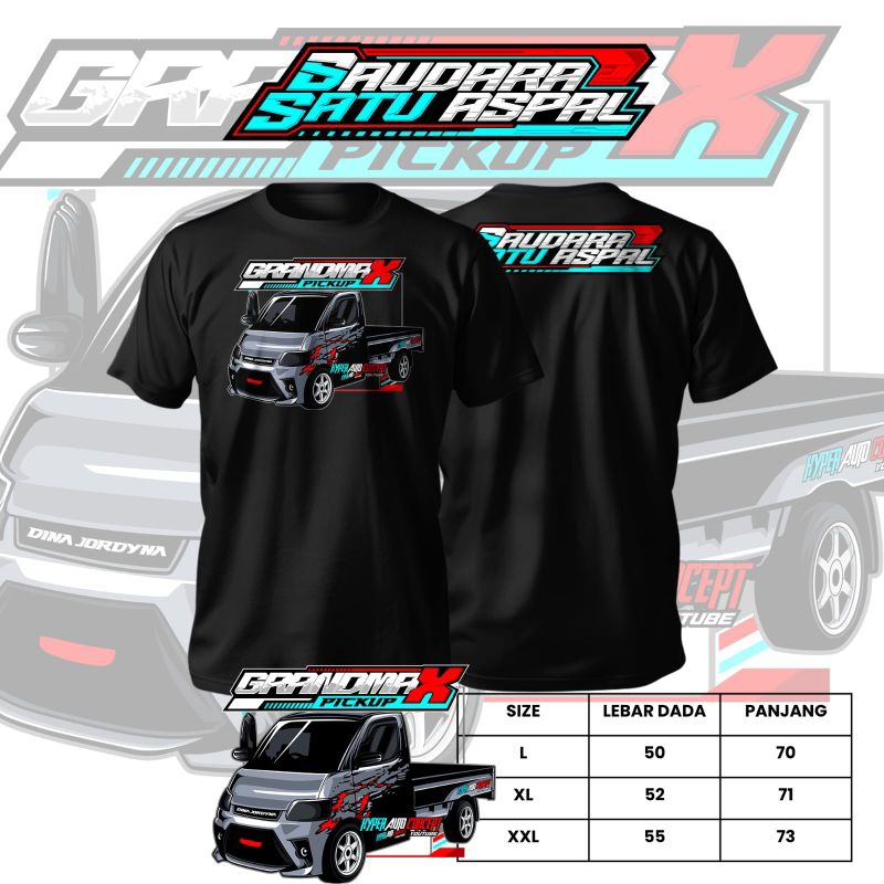 kaos grandmax pickup kaos pria kaos sablon dtf kaos driver pickup mania