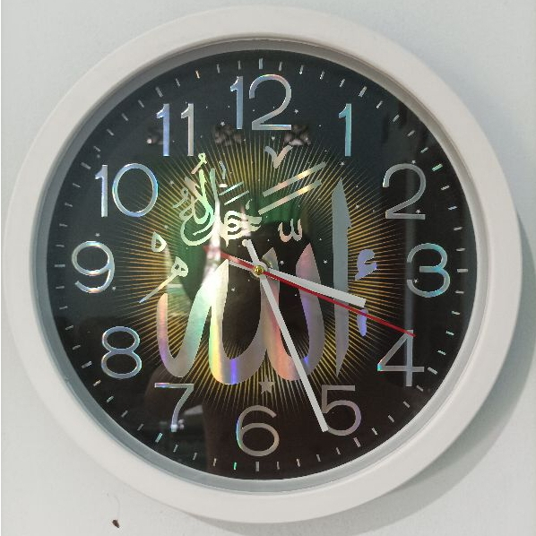 Jam Dinding Ogana 8989 kaligrafi Bulat, Diameter 30CM