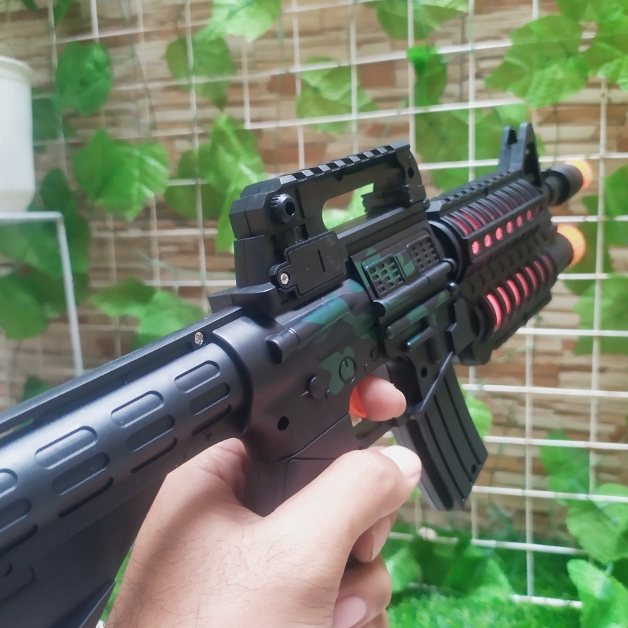 Mainan tembakan Ak74 led nyala dan bunyi - mainan tembakan light and sound