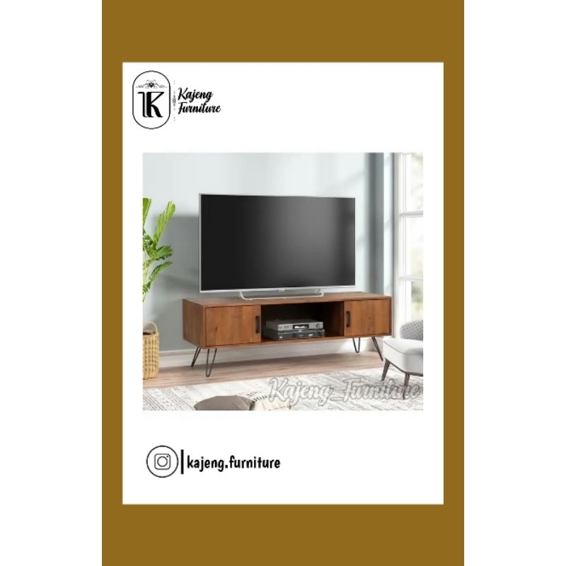 Stand TV Multiplex, stand TV minimalis, stand TV dengan rak, stand TV estetis, stand TV gaya kontemp