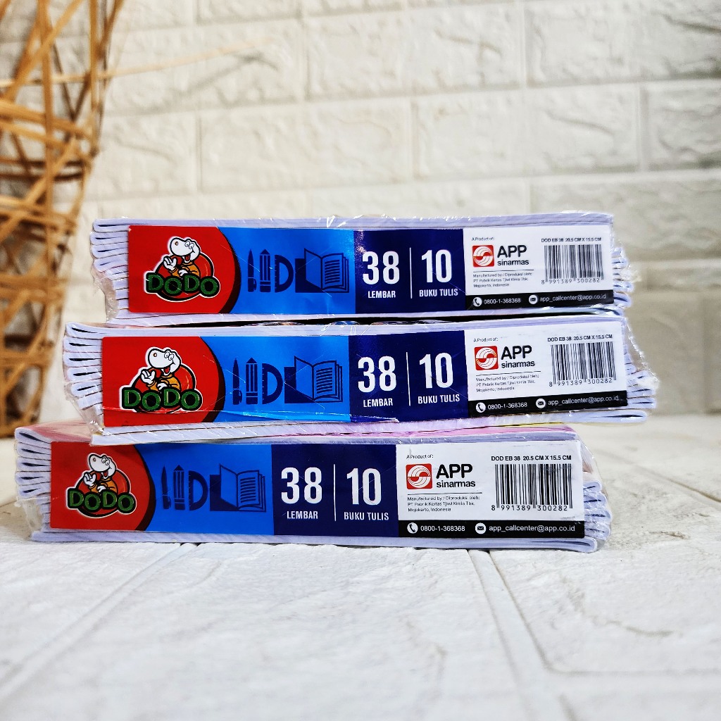 

Ay00! BUKU TULIS DODO 38 LEMBAR 1 PAK ISI 10 PCS / BUKU MURAH