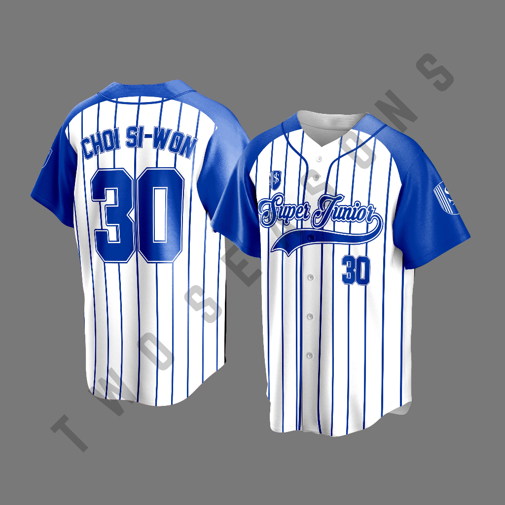 Kaos Baju Dewasa Jersey Baseball Super Junior Suju Kpop Vintage Edition ART 1 Custom Full Print
