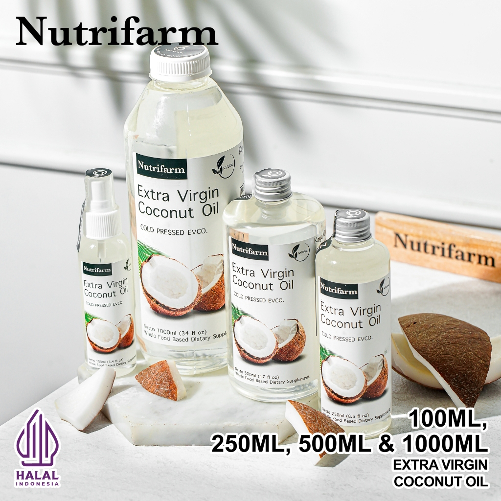 

NUTRIFARM EXTRA VIRGIN COCONUT OIL 100 % ASLI MURNI ORGANIK PREMIUM QUALITY VCO / MINYAK KELAPA