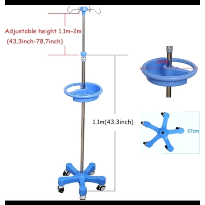 Tiang infus Adjustable ABS