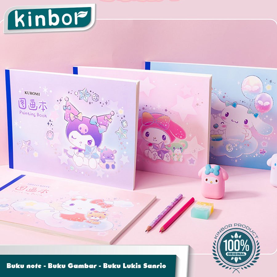 

4PCS 1 SET Painting Book Sanrio Cute/ Buku Gambar Anak Sketchbook Drawing Book