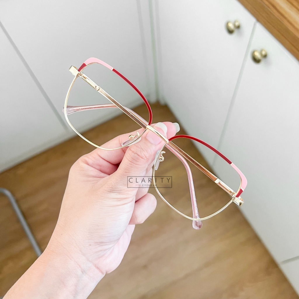 CLARITYEYEWEAR #6004 Frame Kacamata Wanita Fashion Bluechromic,Photochromic