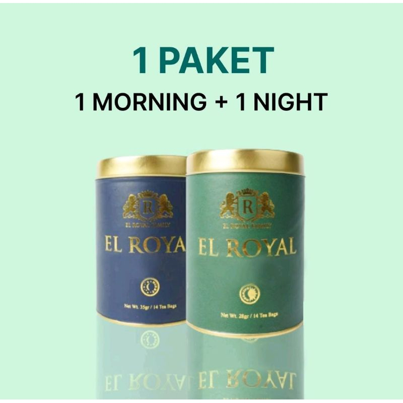 

El ROYAL Premium Herbal Tea Pagi & Malam ( 1 Paket ) - Melancarkan Pencernaan