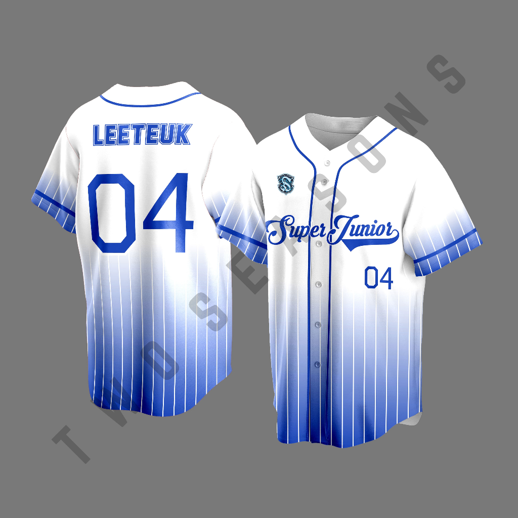 Kaos Baju Dewasa Jersey Baseball Super Junior Suju Kpop Vintage Edition ART 2 Custom Full Print