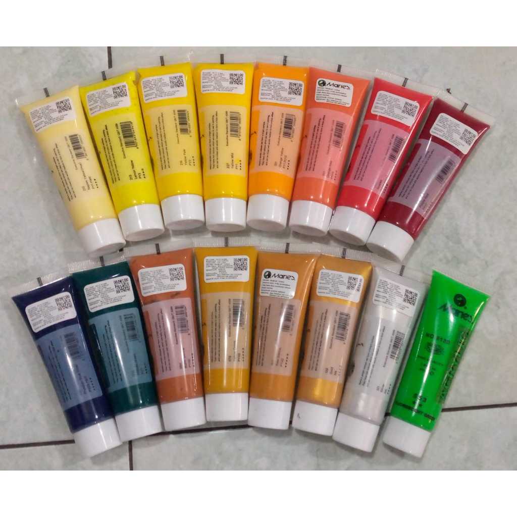 

Cat Acrylic Maries 30ml Pilihan Warna Banyak Untuk Melukis
