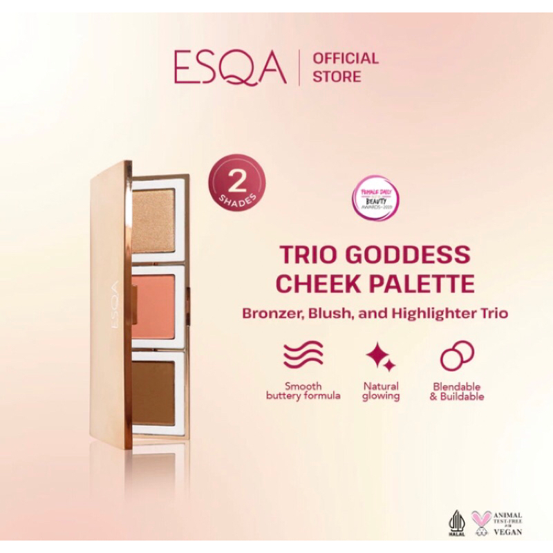 ESQA Trio Goddess Cheek Palette Athena Aphirodite